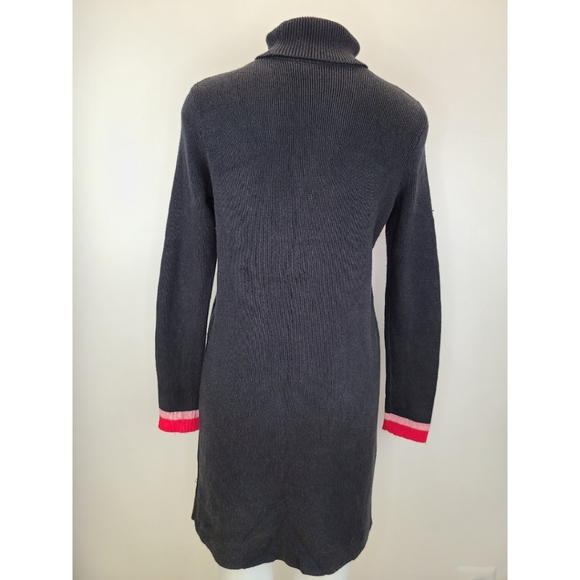 Free People Winter Break Black Red Colorblock Turtleneck Sweater Dress  XS - Picture 6 of 11